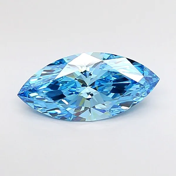 1.55ct MARQUISE Fancy Vivid Blue VVS2 Coloured Lab diamond
