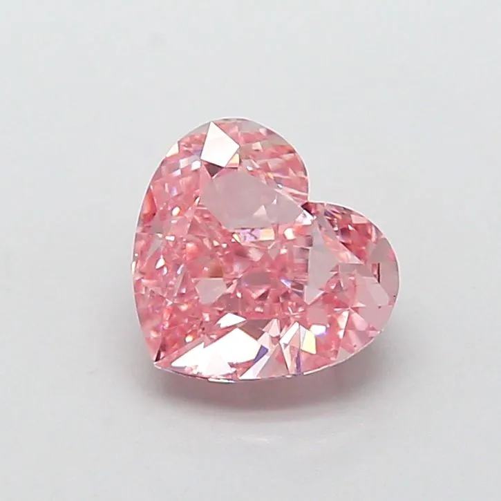 1.76ct HEART Fancy Vivid Pink VS1 Coloured Lab diamond