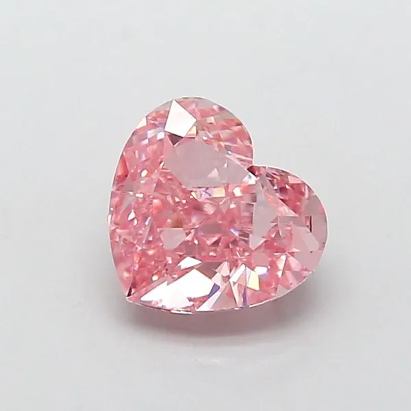 1.76ct HEART Fancy Vivid Pink VS1 Coloured Lab diamond