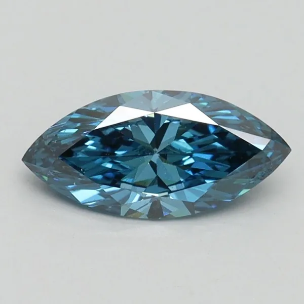 0.7ct MARQUISE Fancy Vivid Blue VS2 Coloured Lab diamond