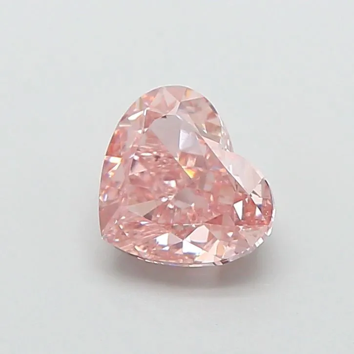 1.28ct HEART Fancy Intense Brownish Pink VVS2 Coloured Lab diamond