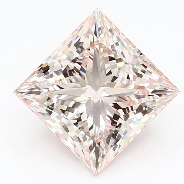 4.31ct PRINCESS Fancy Intense Pink VS1 Coloured Lab diamond