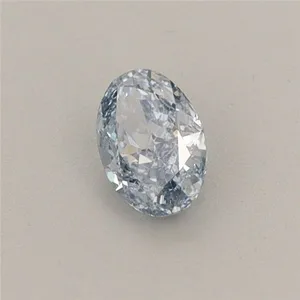 0.33ct OVAL Fancy Vivid Blue VS2 Coloured Lab diamond