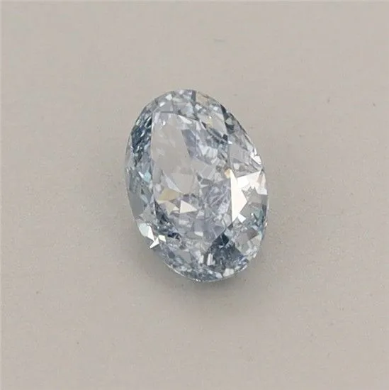 0.33ct OVAL Fancy Vivid Blue VS2 Coloured Lab diamond