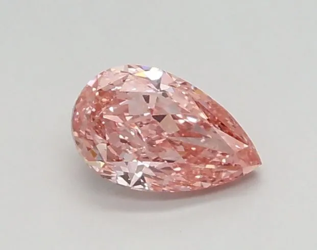 0.33ct PEAR Fancy Vivid Pink VVS2 Coloured Lab diamond