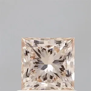 0.85ct PRINCESS Fancy Brownish Pink VS2 Coloured Lab diamond