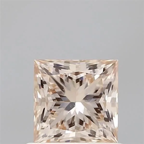 0.85ct PRINCESS Fancy Brownish Pink VS2 Coloured Lab diamond