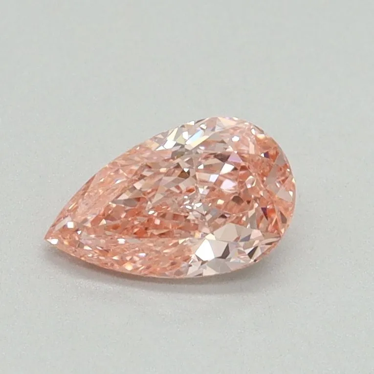 0.53ct PEAR Fancy Vivid Pink VS1 Coloured Lab diamond