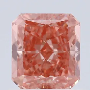 1.01ct RADIANT Fancy Vivid Pink VS2 Coloured Lab diamond