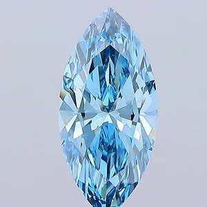 2.75ct MARQUISE Fancy Vivid Blue VS2 Coloured Lab diamond