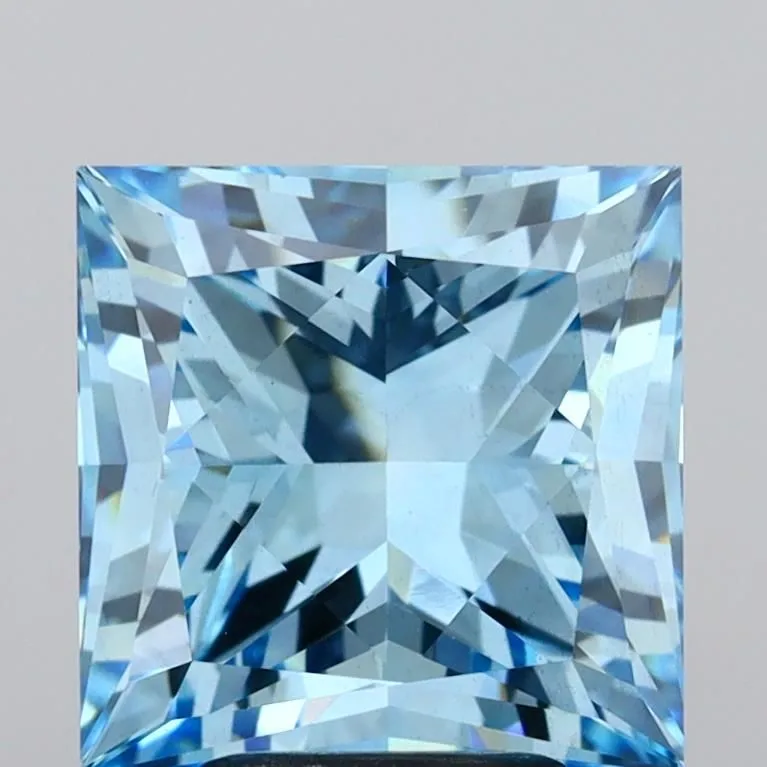 5.08ct PRINCESS Fancy Vivid Blue VS1 Coloured Lab diamond