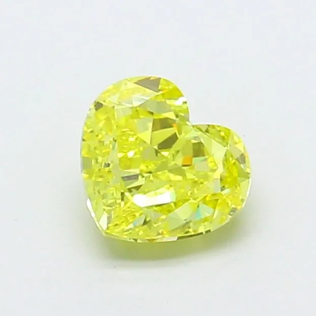 1.21ct HEART Fancy Intense Yellow VVS2 Coloured Lab diamond