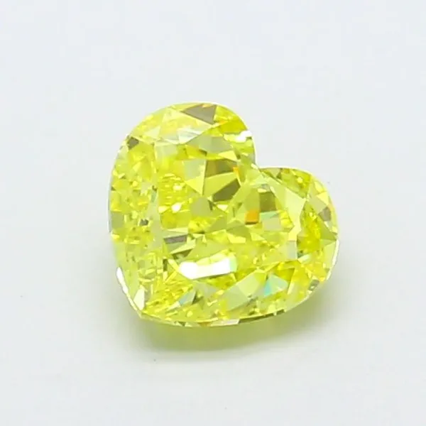 1.21ct HEART Fancy Intense Yellow VVS2 Coloured Lab diamond