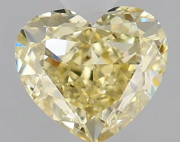 1.05ct HEART Fancy Light Yellow VS1 Coloured Lab diamond