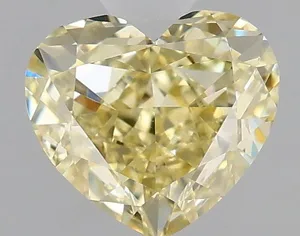 1.05ct HEART Fancy Light Yellow VS1 Coloured Lab diamond