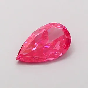 0.91ct PEAR Fancy Vivid Pink VS2 Coloured Lab diamond