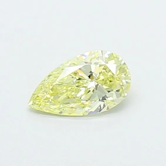 0.41ct PEAR Fancy Light Yellow VS1 Coloured Lab diamond