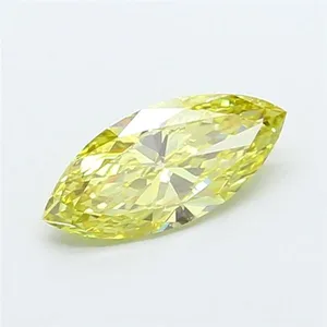1.4ct MARQUISE Fancy Intense Yellow VVS2 Coloured Lab diamond