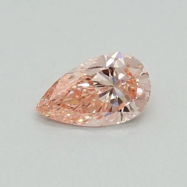 0.3ct PEAR Fancy Vivid Pink VS1 Coloured Lab diamond