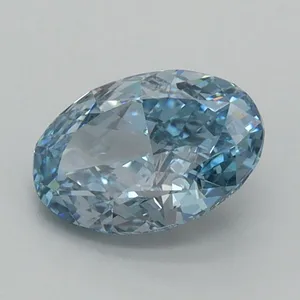 1.05ct OVAL Fancy Vivid Blue VVS2 Coloured Lab diamond