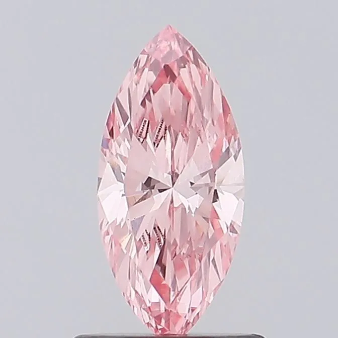 0.66ct MARQUISE Fancy Vivid Pink VS1 Coloured Lab diamond