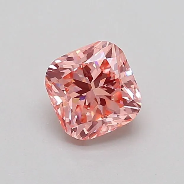 0.77ct CUSHION Fancy Vivid Pink VS2 Coloured Lab diamond