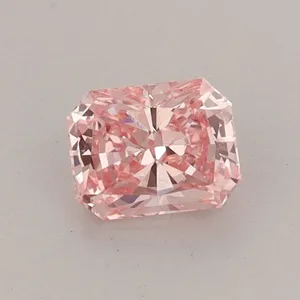 0.59ct RADIANT Fancy Vivid Pink VVS2 Coloured Lab diamond