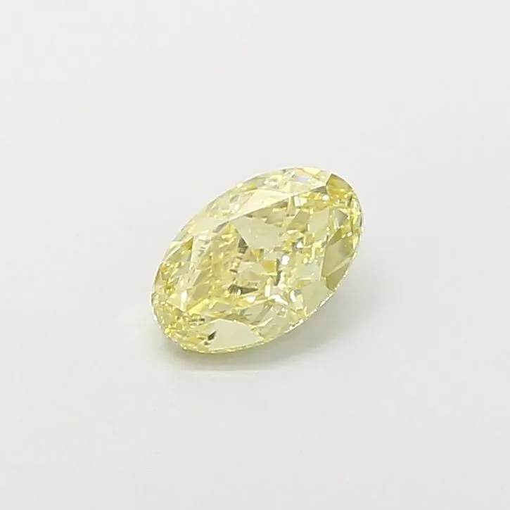 1.00ct OVAL Fancy Light Yellow VS1 Coloured Lab diamond