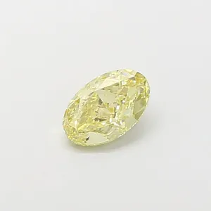 1ct OVAL Fancy Light Yellow VS1 Coloured Lab diamond