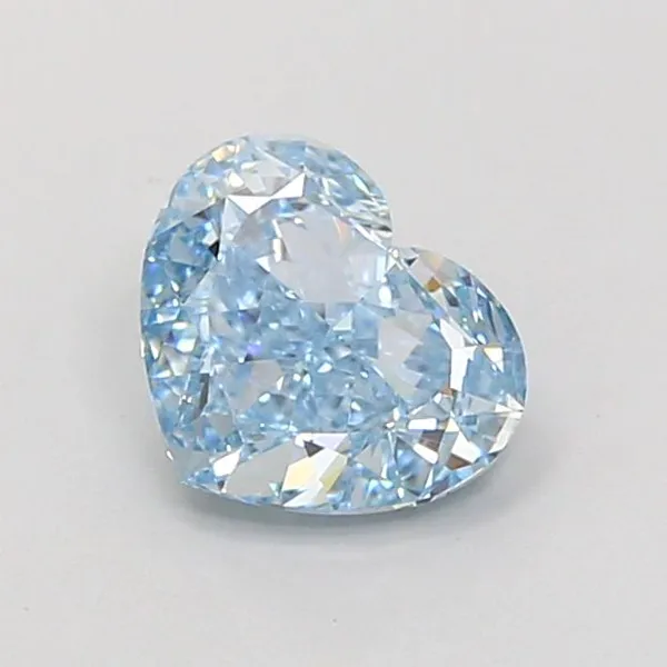 1.44ct HEART Fancy Vivid Blue VS1 Coloured Lab diamond