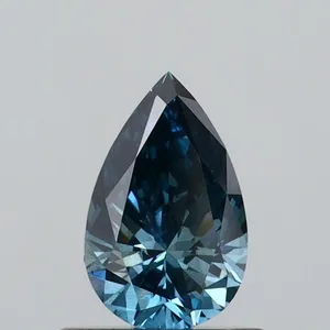0.59ct PEAR Fancy Deep Greenish Blue SI1 Coloured Lab diamond