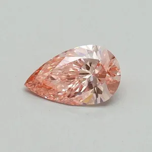 0.3ct PEAR Fancy Vivid Pink VVS2 Coloured Lab diamond