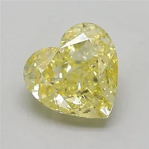 1.02ct HEART Fancy Intense Yellow VVS2 Coloured Lab diamond