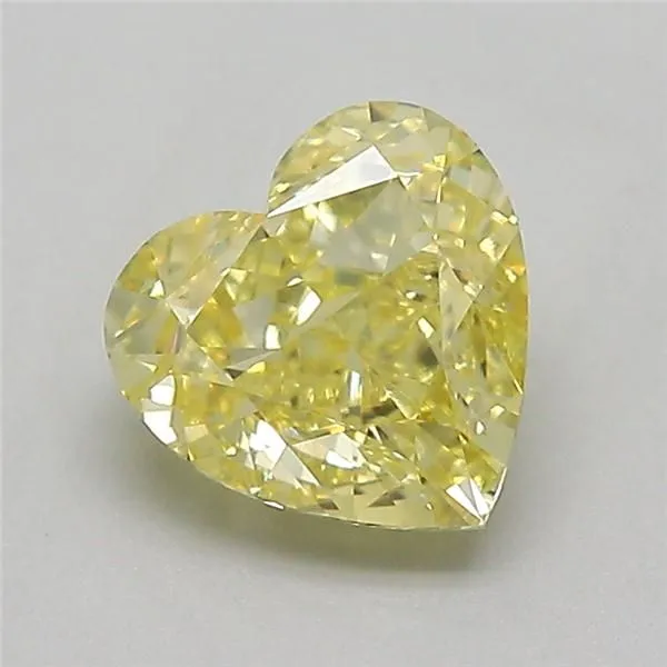 1.02ct HEART Fancy Intense Yellow VVS2 Coloured Lab diamond