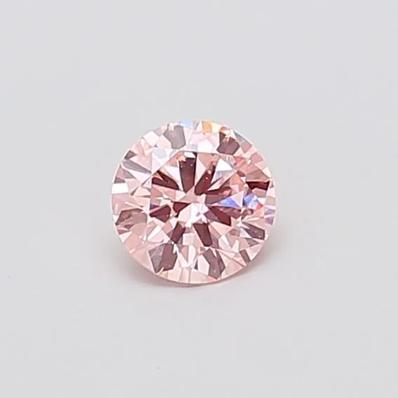 0.41ct ROUND Fancy Intense Pink VS1 Coloured Lab diamond