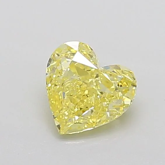 1.14ct HEART Fancy Intense Yellow VS1 Coloured Lab diamond