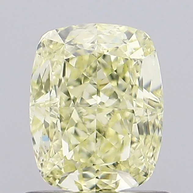 1.05ct CUSHION Fancy Light Yellow VS1 Coloured Lab diamond