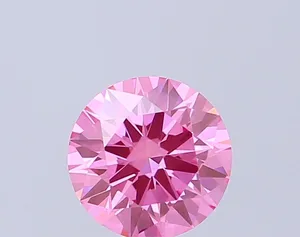 0.55ct ROUND Fancy Vivid Pink VVS2 Coloured Lab diamond