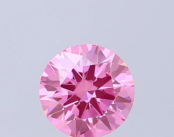 0.55ct ROUND Fancy Vivid Pink VVS2 Coloured Lab diamond
