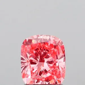 1.07ct CUSHION Fancy Vivid Pink VVS2 Coloured Lab diamond