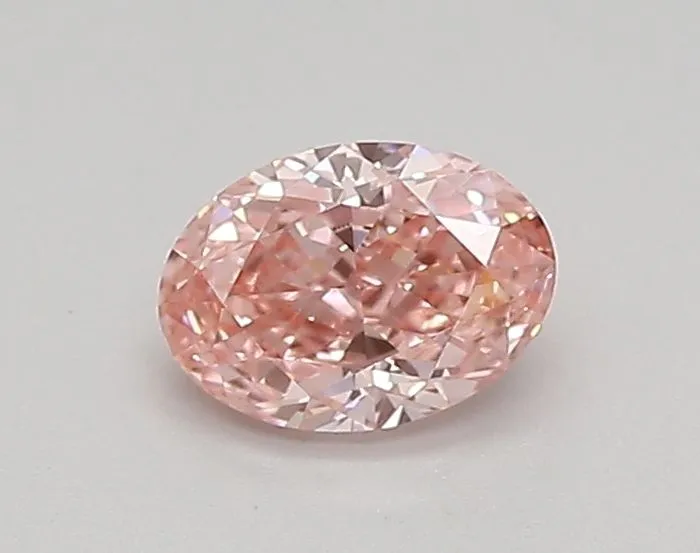 0.43ct OVAL Fancy Vivid Pink VVS1 Coloured Lab diamond