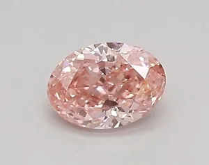 0.43ct OVAL Fancy Vivid Pink VVS1 Coloured Lab diamond