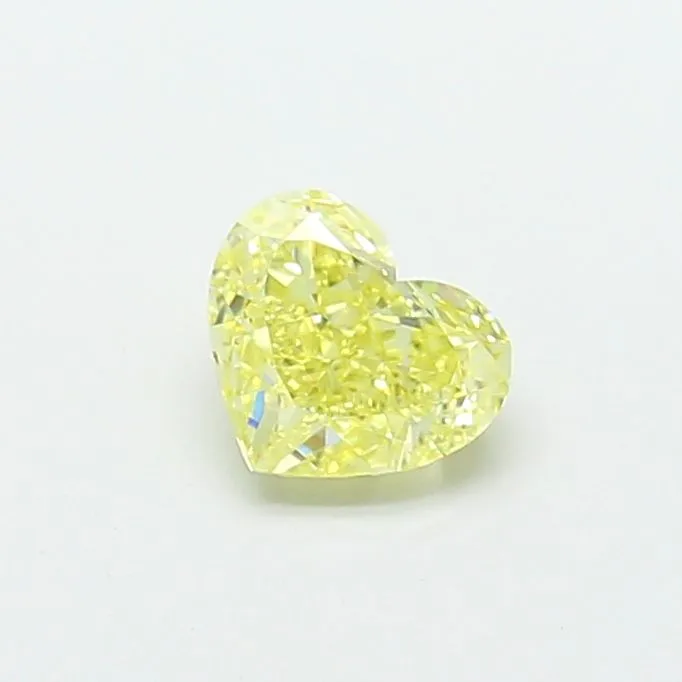 1.15ct HEART Fancy Intense Yellow VVS2 Coloured Lab diamond