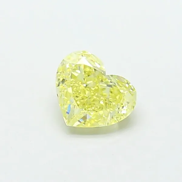 1.15ct HEART Fancy Intense Yellow VVS2 Coloured Lab diamond