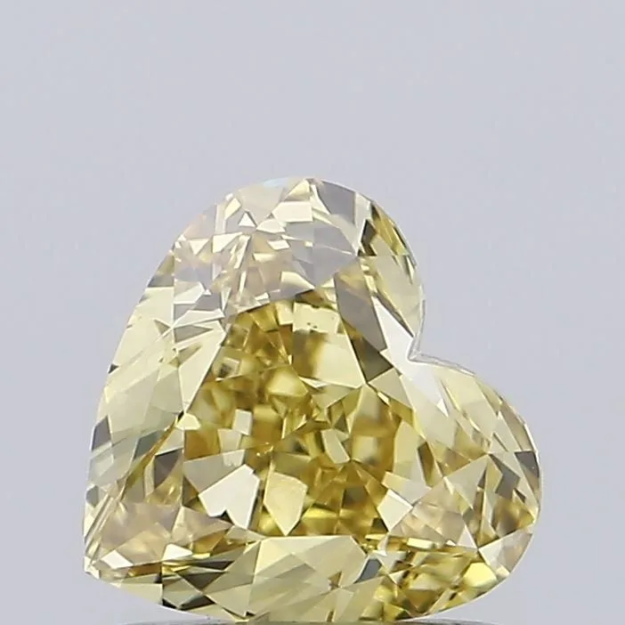1.07ct HEART Fancy Intense Yellow VS1 Coloured Lab diamond
