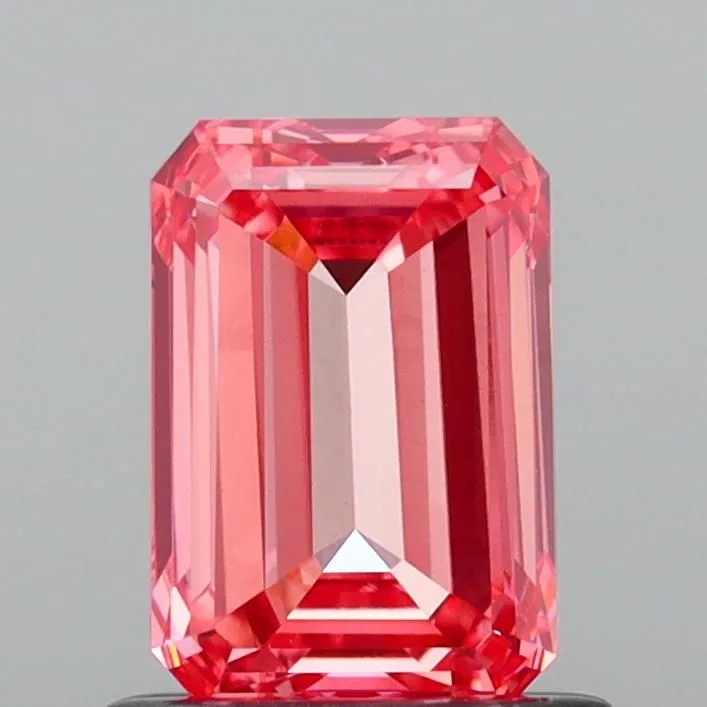 1.01ct EMERALD Fancy Vivid Pink VVS2 Coloured Lab diamond
