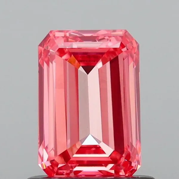 1.01ct EMERALD Fancy Vivid Pink VVS2 Coloured Lab diamond