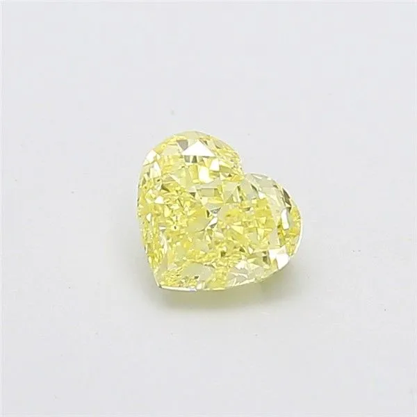 1.03ct HEART Fancy Yellow VVS2 Coloured Lab diamond
