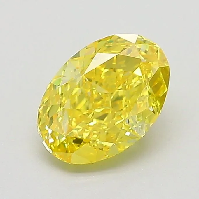 1.03ct OVAL Fancy Vivid Yellow VS1 Coloured Lab diamond