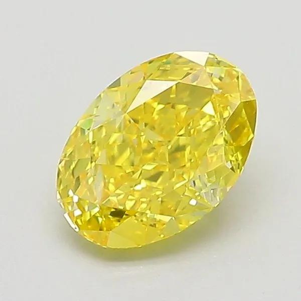 1.03ct OVAL Fancy Vivid Yellow VS1 Coloured Lab diamond